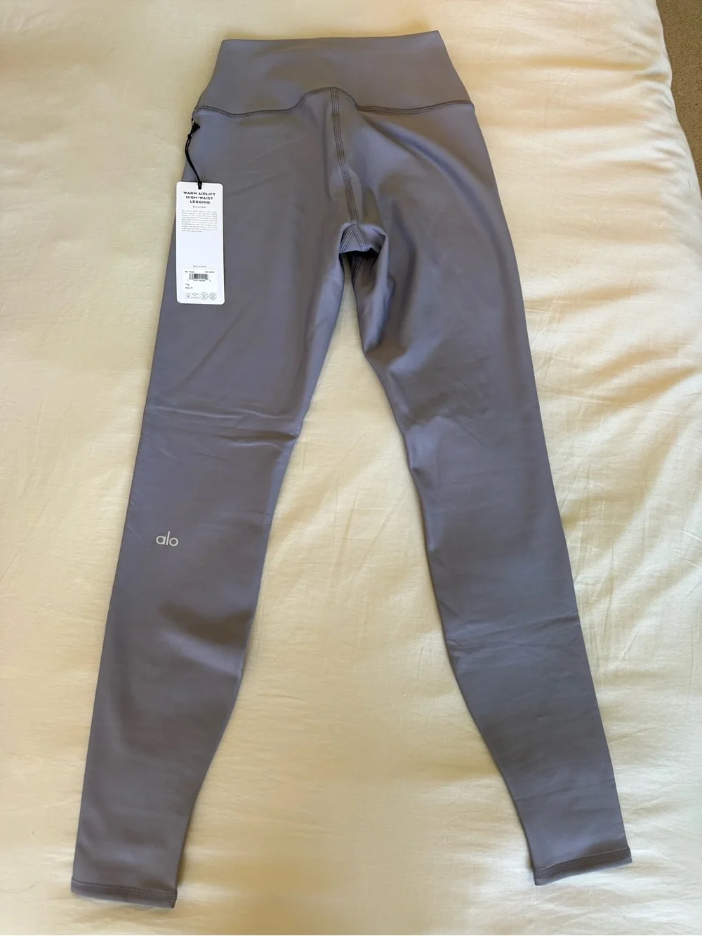 ALO Yoga Warm Airlift High-Rise Leggings in Fog